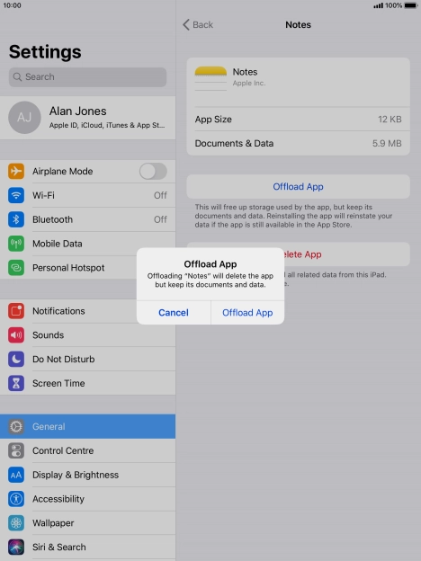 Press Offload App. Press Offload App.