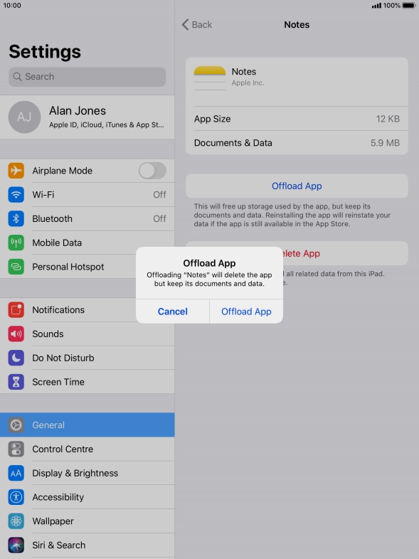 Press Offload App. Press Offload App.
