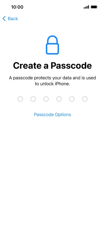 Press Passcode Options. Press Passcode Options.