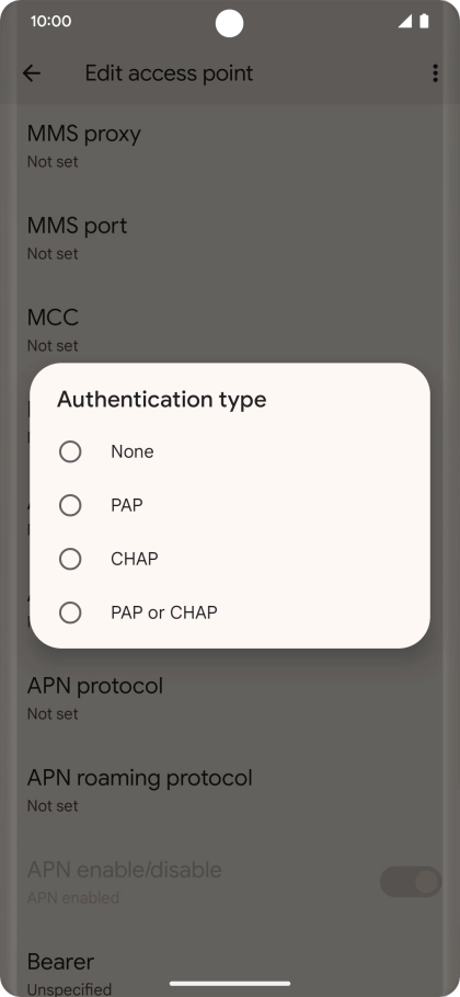 Press PAP. Press PAP.