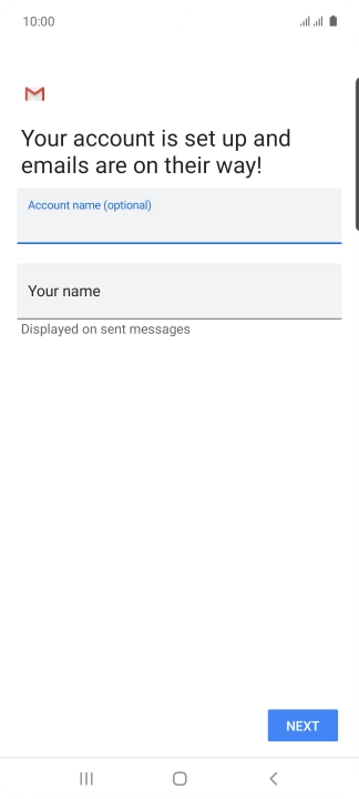 Press Your name and key in the required sender name. Press Your name and key in the required sender name.
