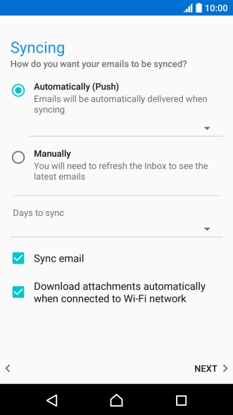 Press the drop down list below Press the drop down list below
