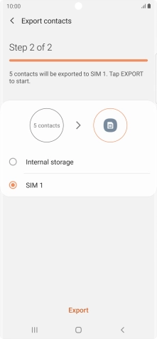 Press Export. Press Export.