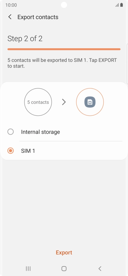 Press Export. Press Export.
