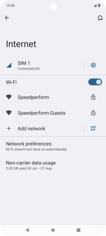 Press the required Wi-Fi network. Press the required Wi-Fi network.