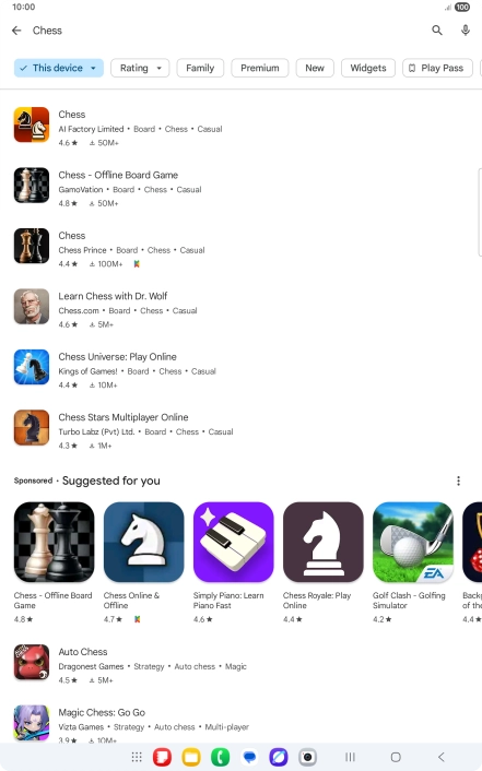 Press the required app. Press the required app.
