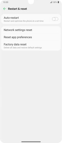 Press Factory data reset. Press Factory data reset.