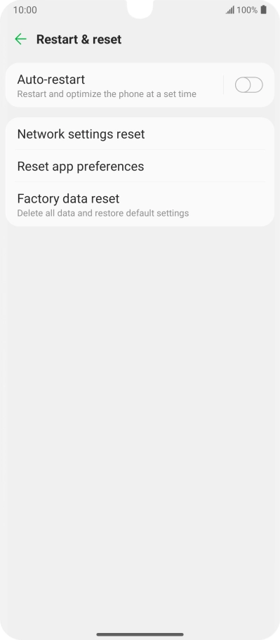 Press Factory data reset. Press Factory data reset.