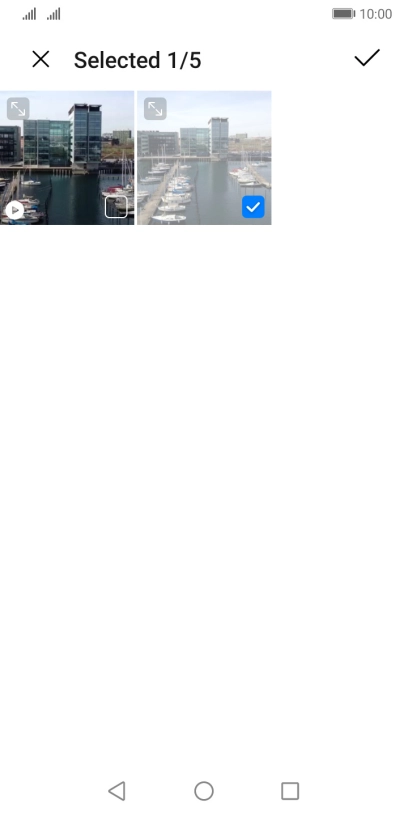 Press the confirm icon. Press the confirm icon.