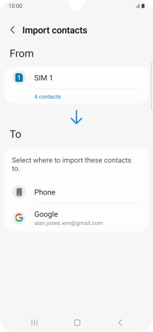 Press the required Google account. Press the required Google account.