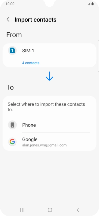 Press the required Google account. Press the required Google account.