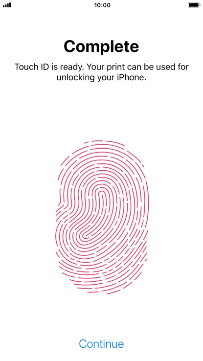 Press Continue. If you haven't previously selected a phone lock code, key in a code of your own choice twice. Press Continue. If you haven't previously selected a phone lock code, key in a code of your own choice twice.
