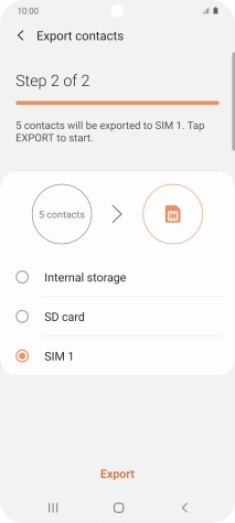 Press Export. Press Export.
