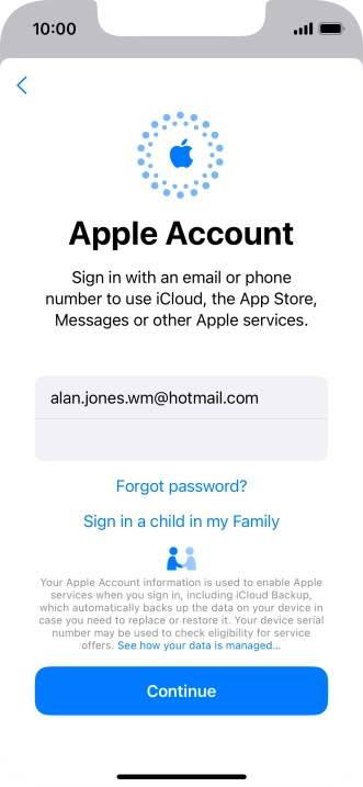 Press Continue. Press Continue.