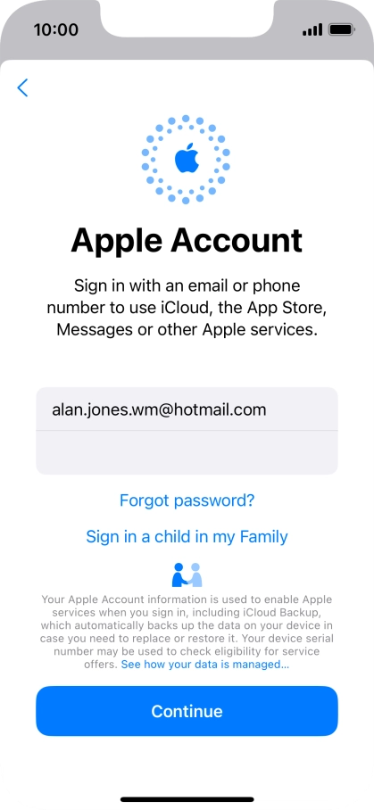 Press Continue. Press Continue.