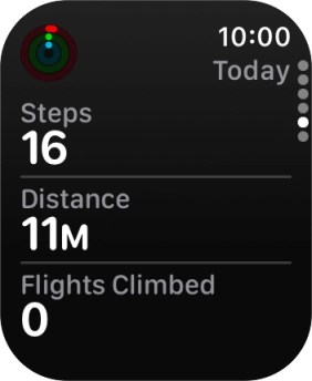 Slide your finger downwards to return to the overview with the coloured rings. Slide your finger downwards to return to the overview with the coloured rings.