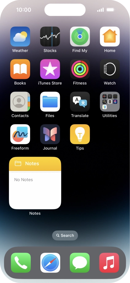 If you're using a Widget Stack: slide up or down on the stack to select the required widget. If you're using a Widget Stack: slide up or down on the stack to select the required widget.