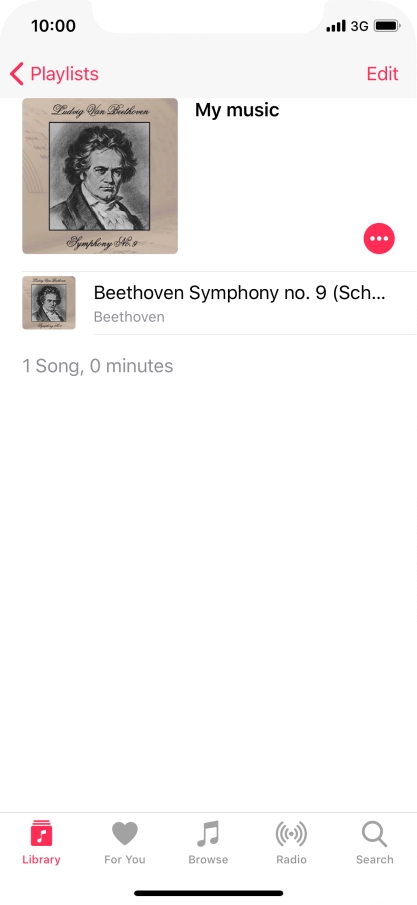Hard press and hold the required audio file until a pop-up menu is displayed. Hard press and hold the required audio file until a pop-up menu is displayed.