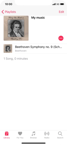 Hard press and hold the required audio file until a pop-up menu is displayed. Hard press and hold the required audio file until a pop-up menu is displayed.