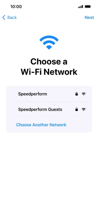 Press the required Wi-Fi network. Press the required Wi-Fi network.