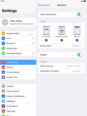 Press the indicator next to Press the indicator next to
