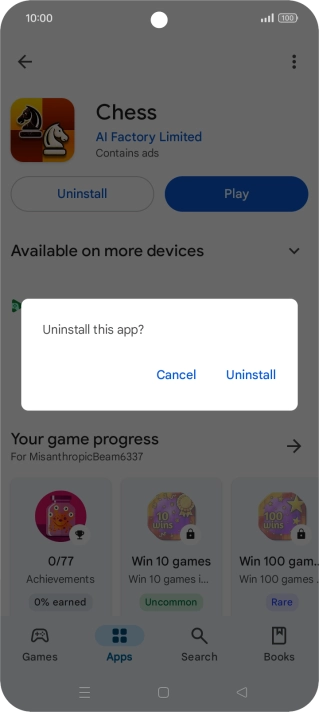 Press Uninstall. Press Uninstall.