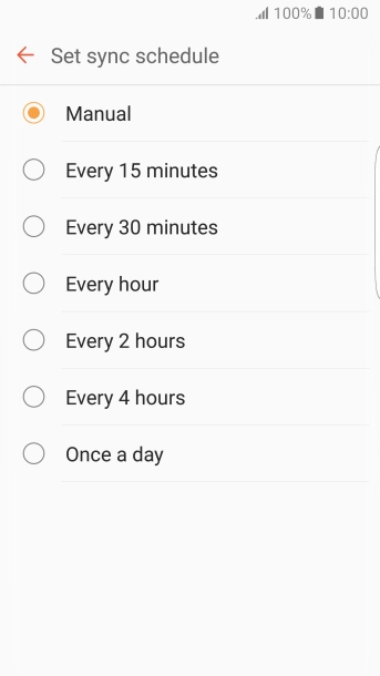 Press the required setting. Press the required setting.