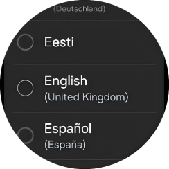 Press the required language. Press the required language.