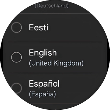 Press the required language. Press the required language.
