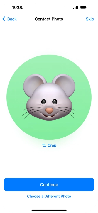 Follow the instructions on the screen to customise the selected picture and press Continue. Follow the instructions on the screen to customise the selected picture and press Continue.