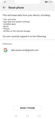 Press RESET PHONE. Press RESET PHONE.