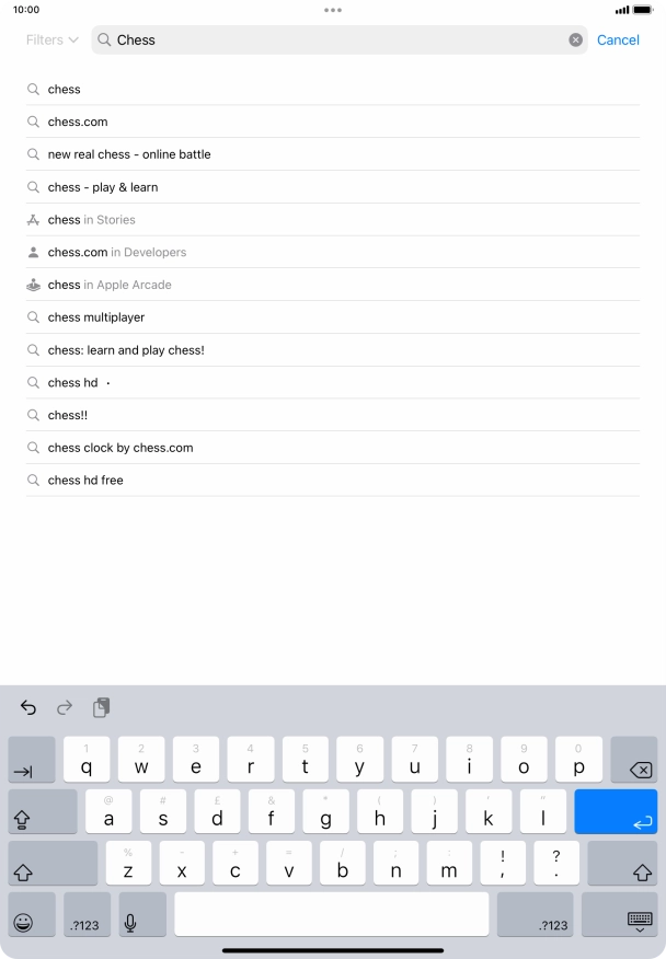 Key in the name or subject of the required app and press enter. Key in the name or subject of the required app and press enter.