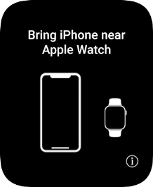 Place your Apple Watch next to your phone. Place your Apple Watch next to your phone.