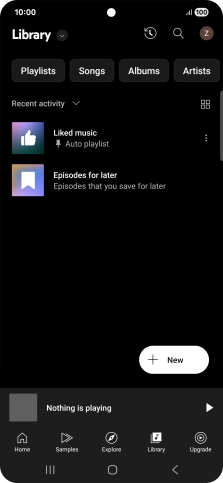 Press the drop down list. Press the drop down list.