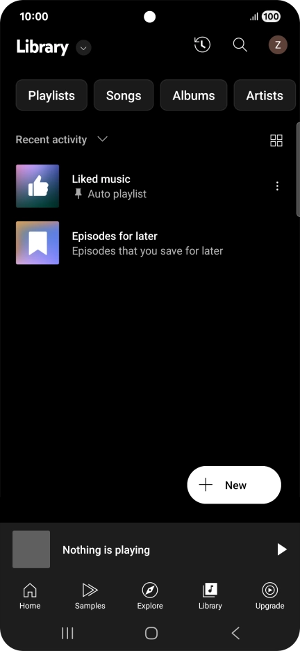 Press the drop down list. Press the drop down list.