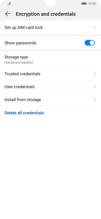 Press Set up SIM card lock. Press Set up SIM card lock.