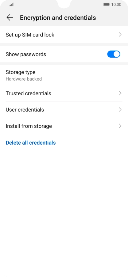 Press Set up SIM card lock. Press Set up SIM card lock.
