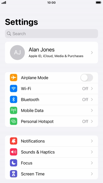 Press Personal Hotspot. Press Personal Hotspot.