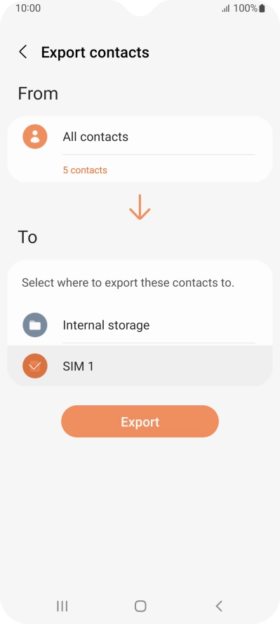Press Export. Press Export.