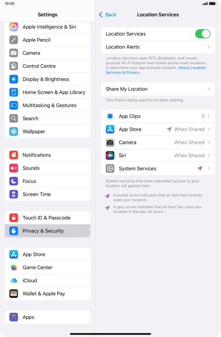 Press the required app. Press the required app.