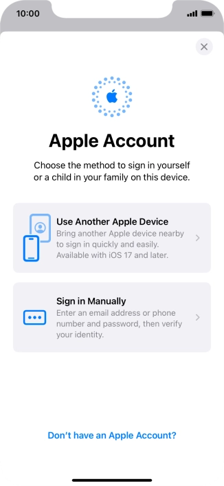 Press Sign in Manually. Press Sign in Manually.