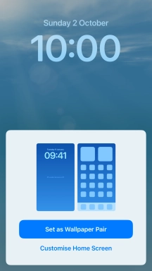 To use the same colour theme on the home screen, press Set as Wallpaper Pair. To use the same colour theme on the home screen, press Set as Wallpaper Pair.