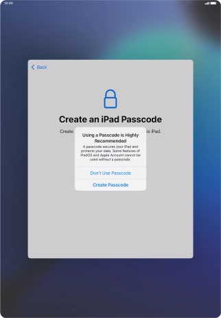 If you turn off the function, press Don't Use Passcode. If you turn off the function, press Don't Use Passcode.