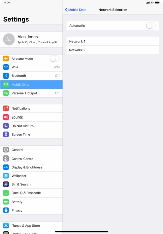If you turn off the function, press the required network. If you turn off the function, press the required network.