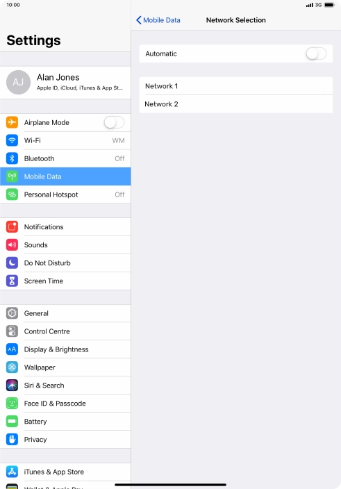If you turn off the function, press the required network. If you turn off the function, press the required network.