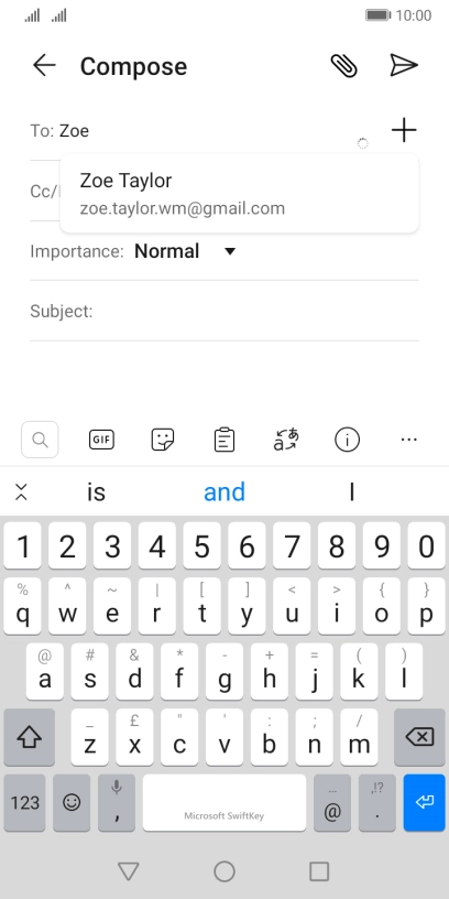 Press the required contact. Press the required contact.