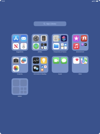 Press the required app. Press the required app.