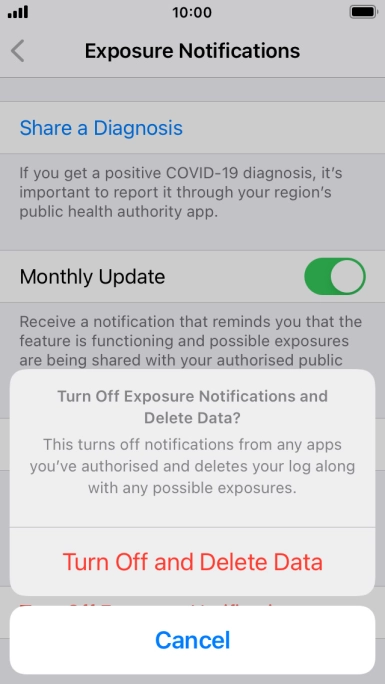 Press Turn Off and Delete Data. Press Turn Off and Delete Data.
