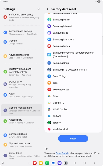 Press Reset. Press Reset.
