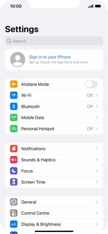Press Sign in to your iPhone. Press Sign in to your iPhone.